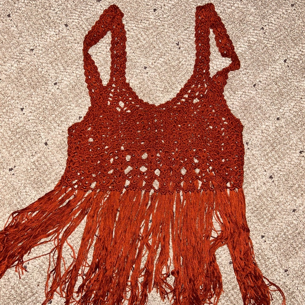 Crochet cropped tank